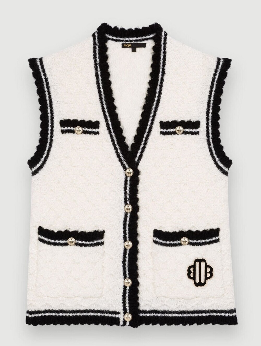 Maje Mirta Sleeveless Cardigan